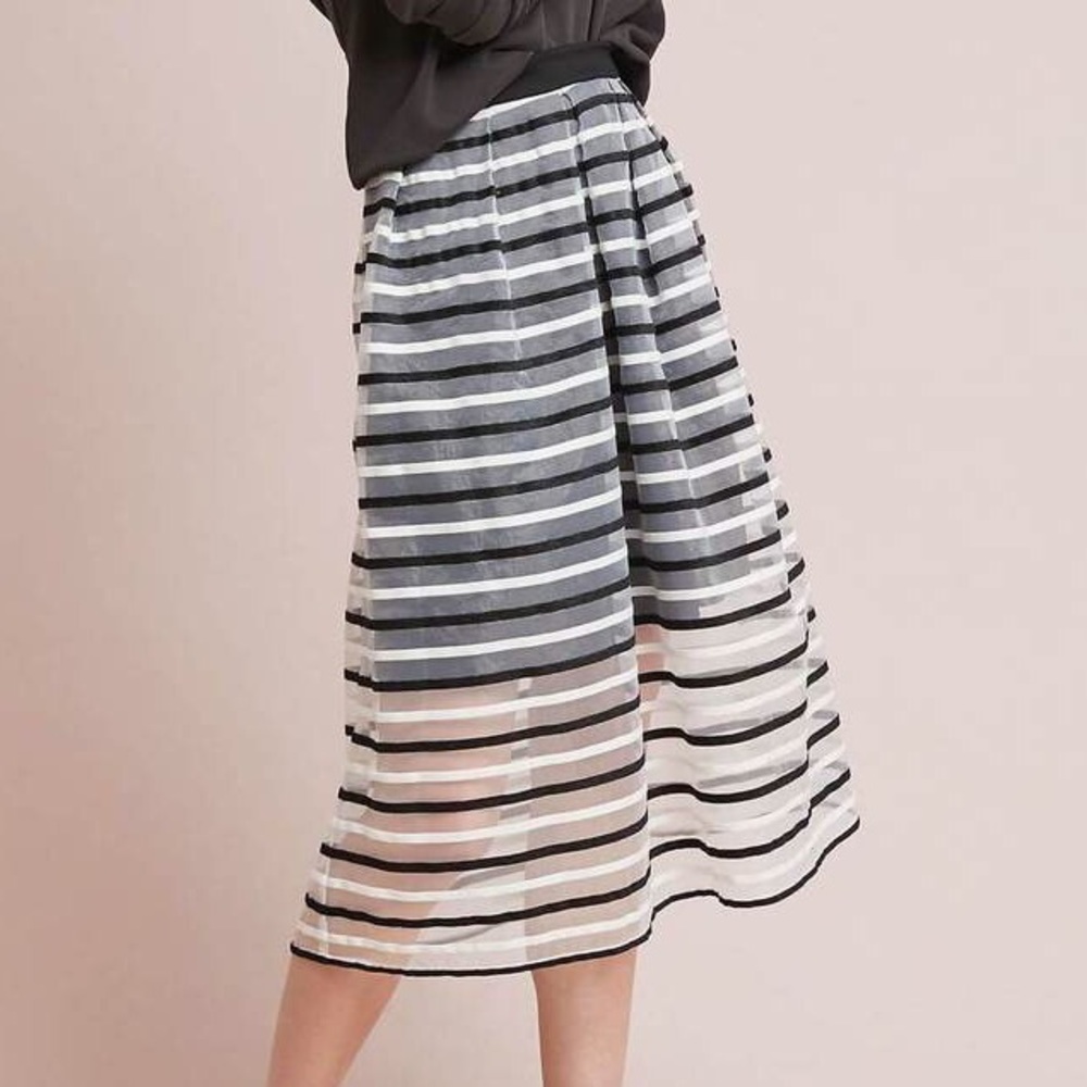 Anthropologie |  Eva Franco Striped Tulle Skirt